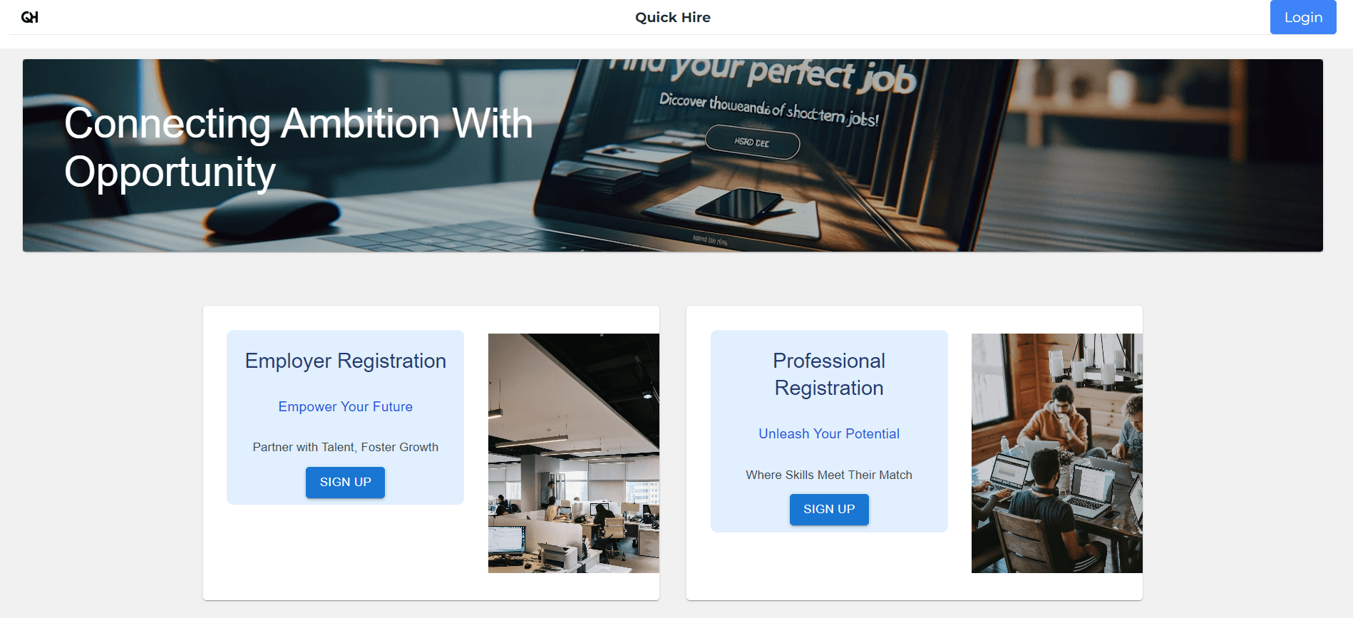 QuickHire Web Application